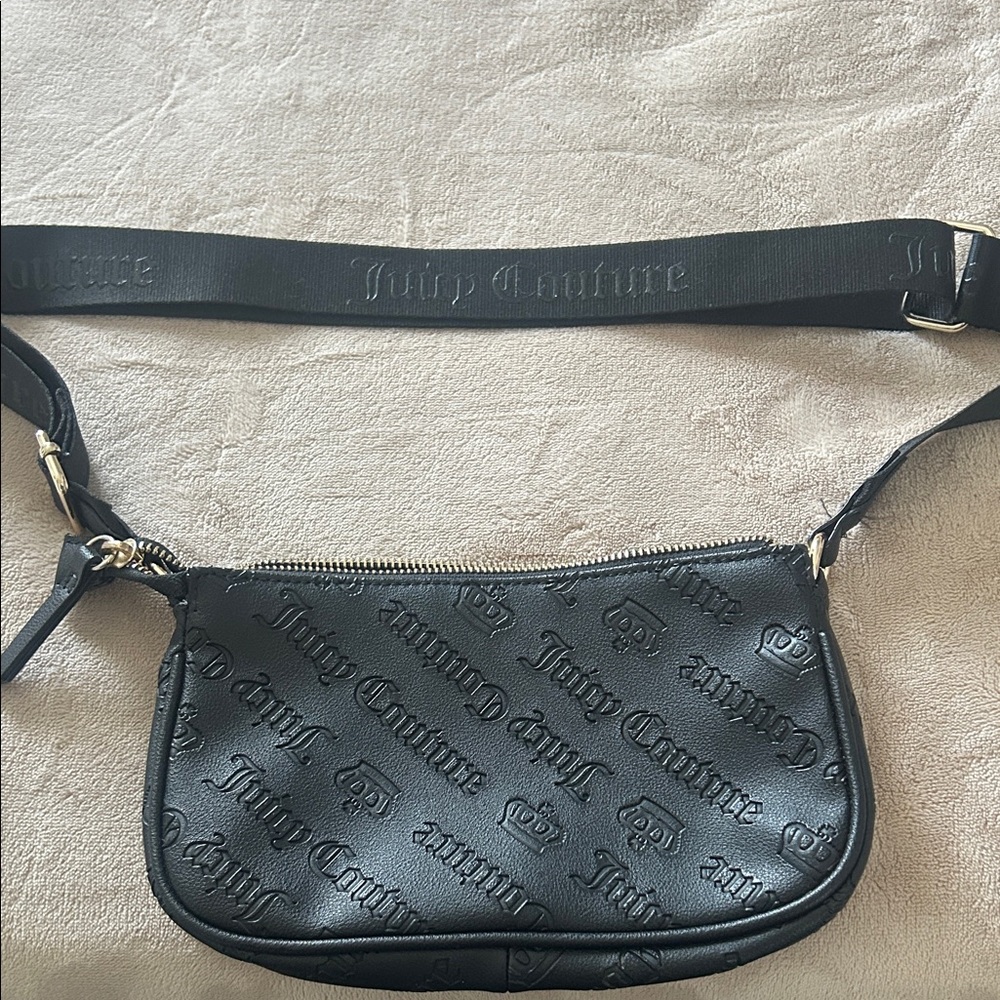 Juicy Couture Embossed Black Crossbody Bag